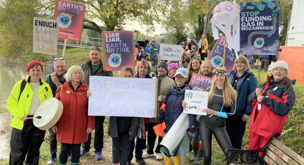 Photo of a group of people with placards